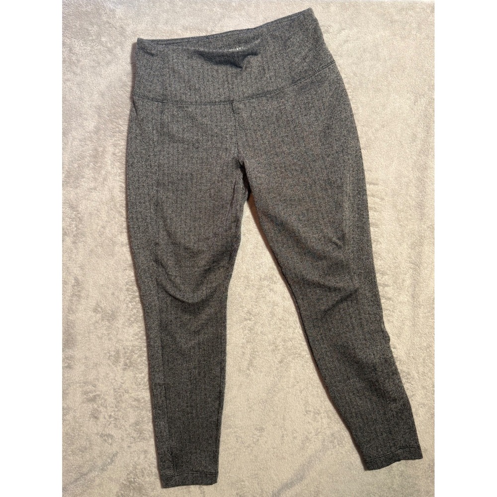 Women's Athleta Herringbone Tight Leggings Gray Chevron High Rise Small S/P